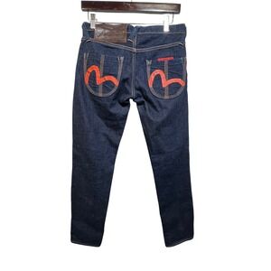 Yamane Evisu Indigo Blue Denim Jeans Selvedge Made in Japan Mens 25x332